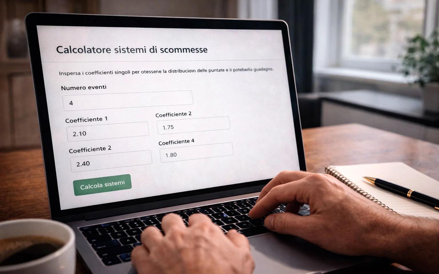 Utente che inserisce quote in un calcolatore per sistemi